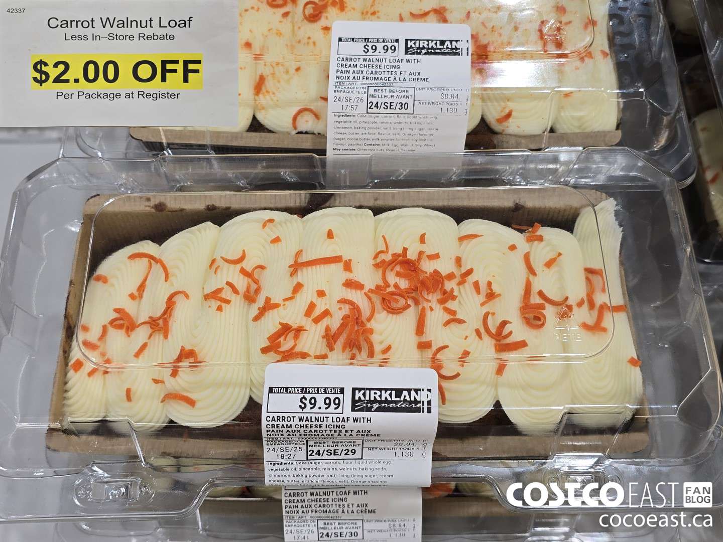 42337 CARROT WALNUT LOAF ($2.00 INSTANT SAVINGS)