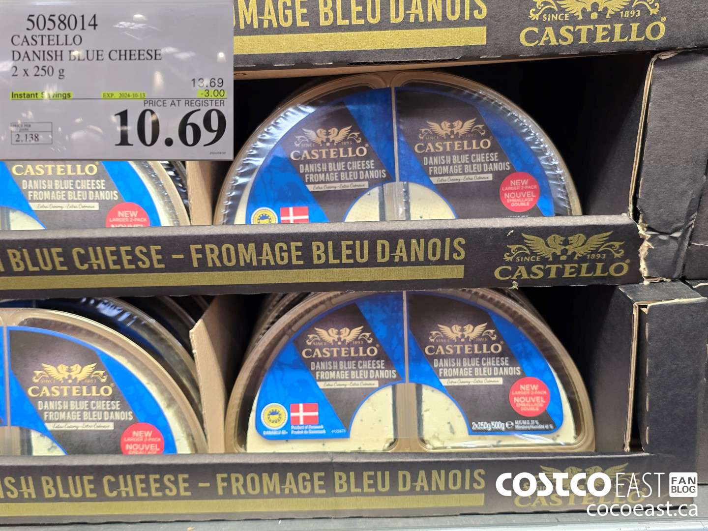 5058014 CASTELLO DANISH BLUE CHEESE 2 X 250G ($3.00 INSTANT SAVINGS EXPIRES ON 2024-10-13) $10.69