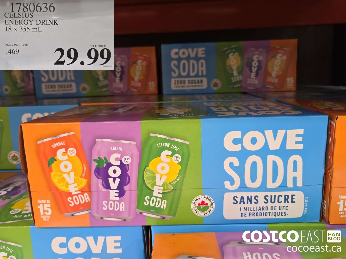 1780636 CELSIUS ENERGY DRINK 18 X 355 ML $29.99