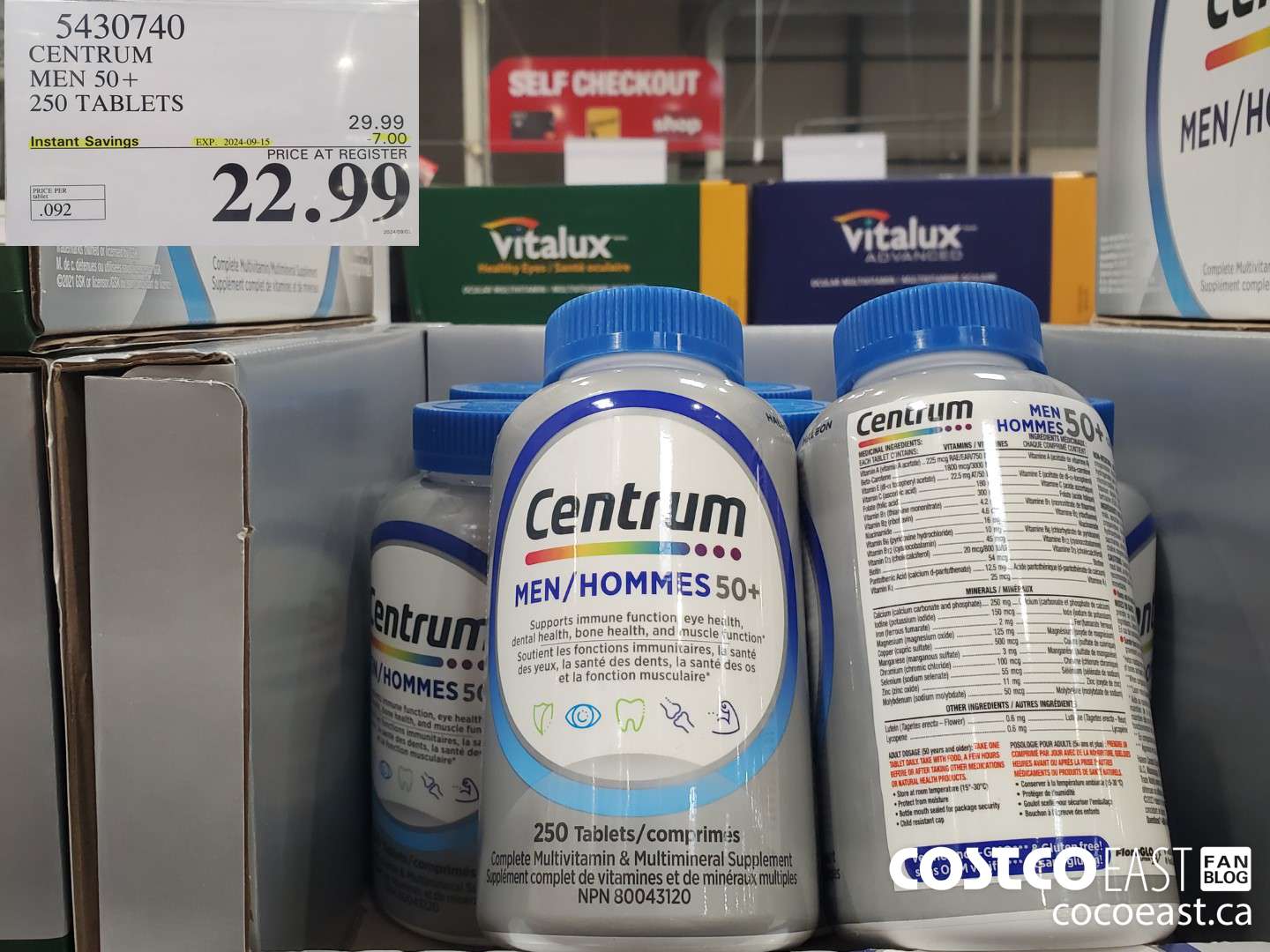 5430740 CENTRUM MEN 50+ 250 TABLETS ($7.00 INSTANT SAVINGS EXPIRES ON 2024-09-15) $22.99