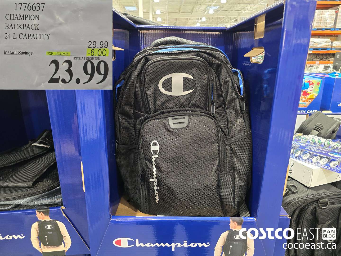 1776637 CHAMPION BACKPACK 24 L CAPACITY ($6.00 INSTANT SAVINGS EXPIRES ON 2024-09-08) $23.99