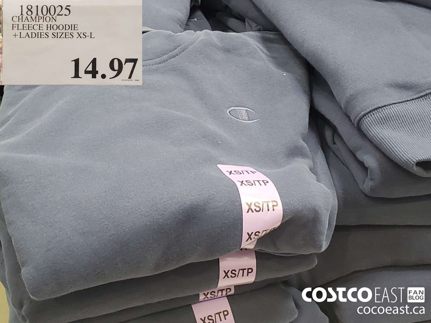 1810025 CHAMPION FLEECE HOODIE +LADIES SIZES XS-XL $14.97