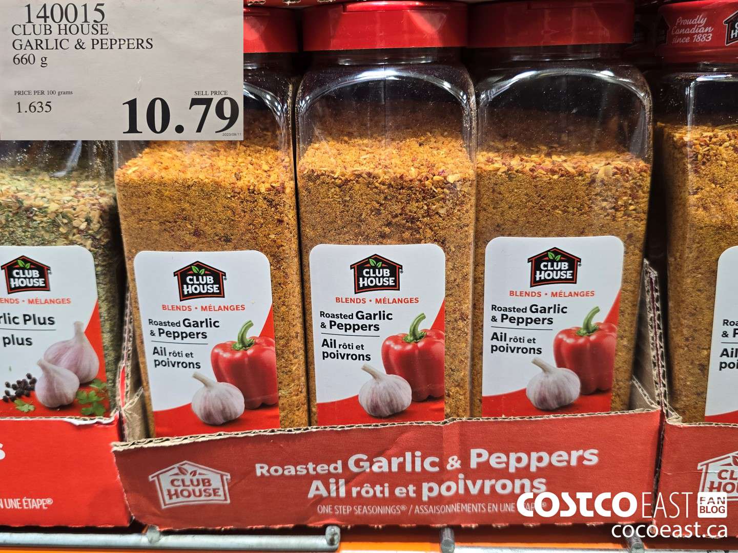 140015 CLUB HOUSE GARLIC & PEPPERS 660 G $10.79