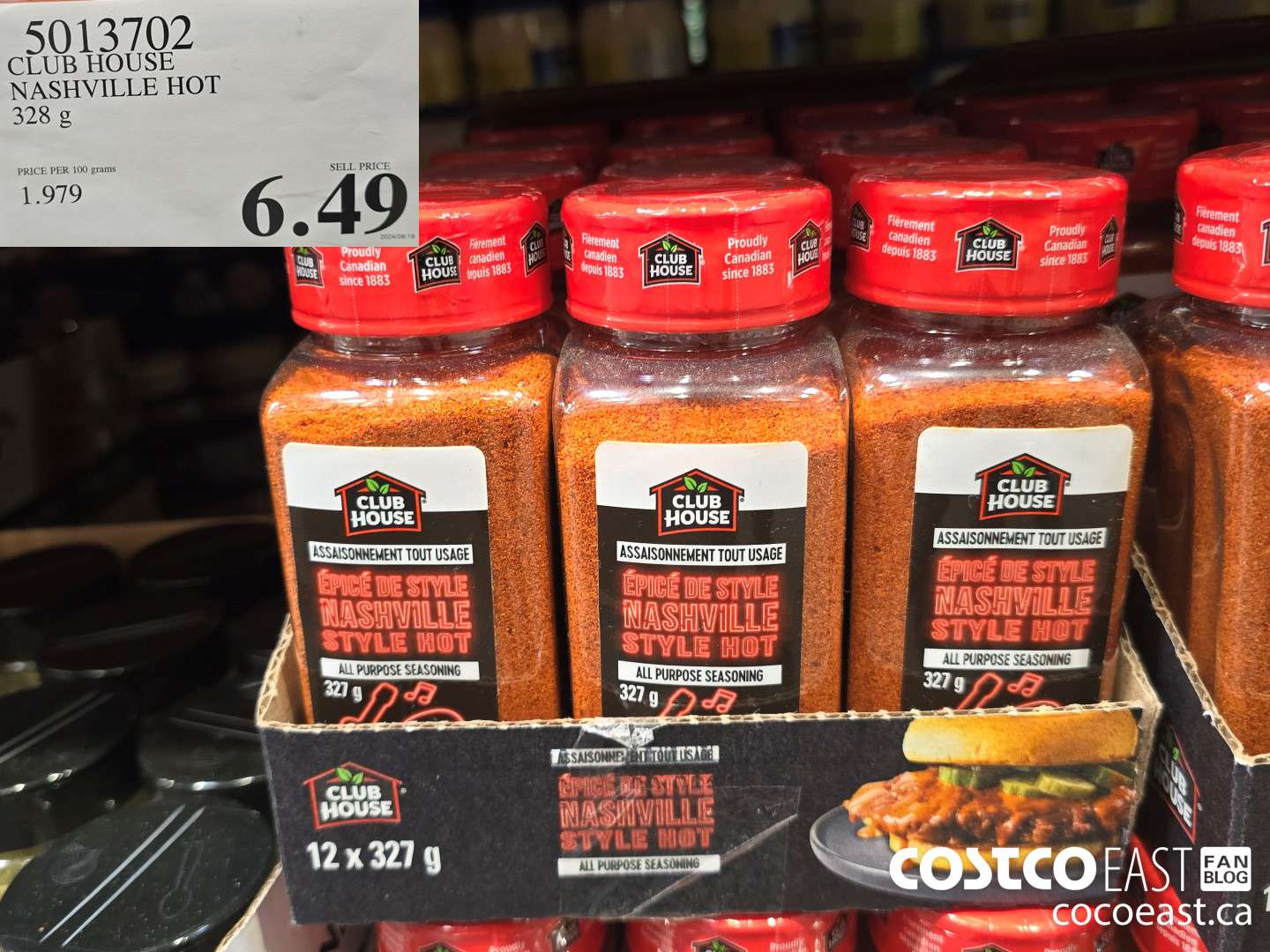 5013702 CLUB HOUSE NASHVILLE HOT 328 G $6.49