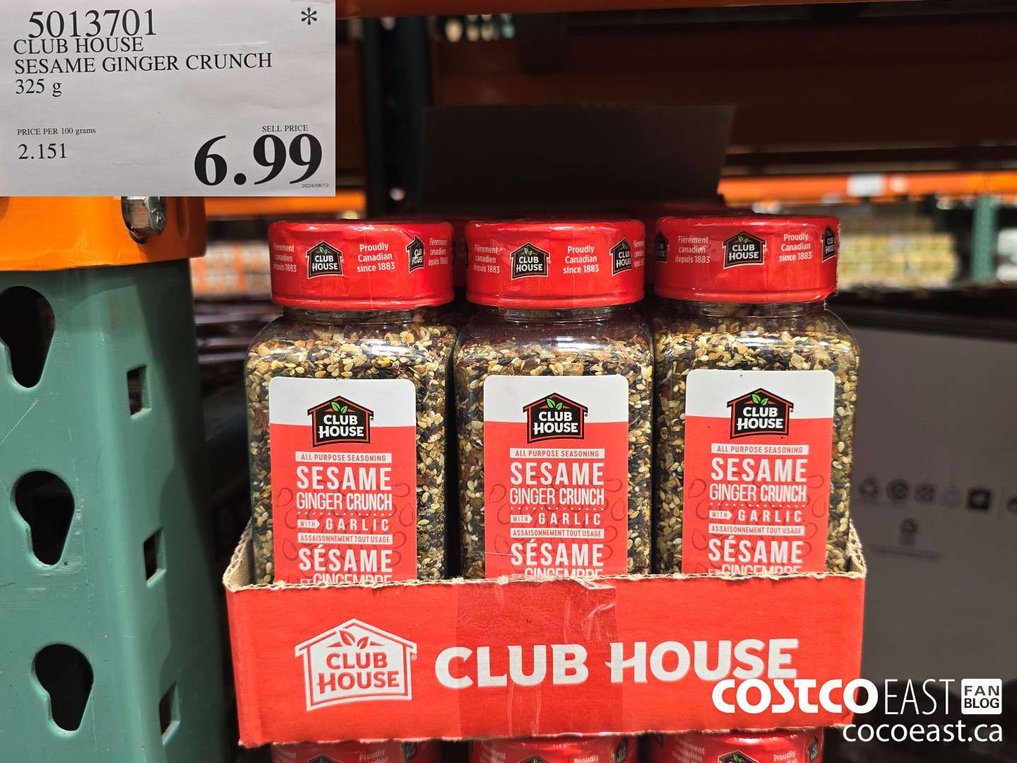 5013701 CLUB HOUSE SESAME GINGER CRUNCH 325 G $6.99