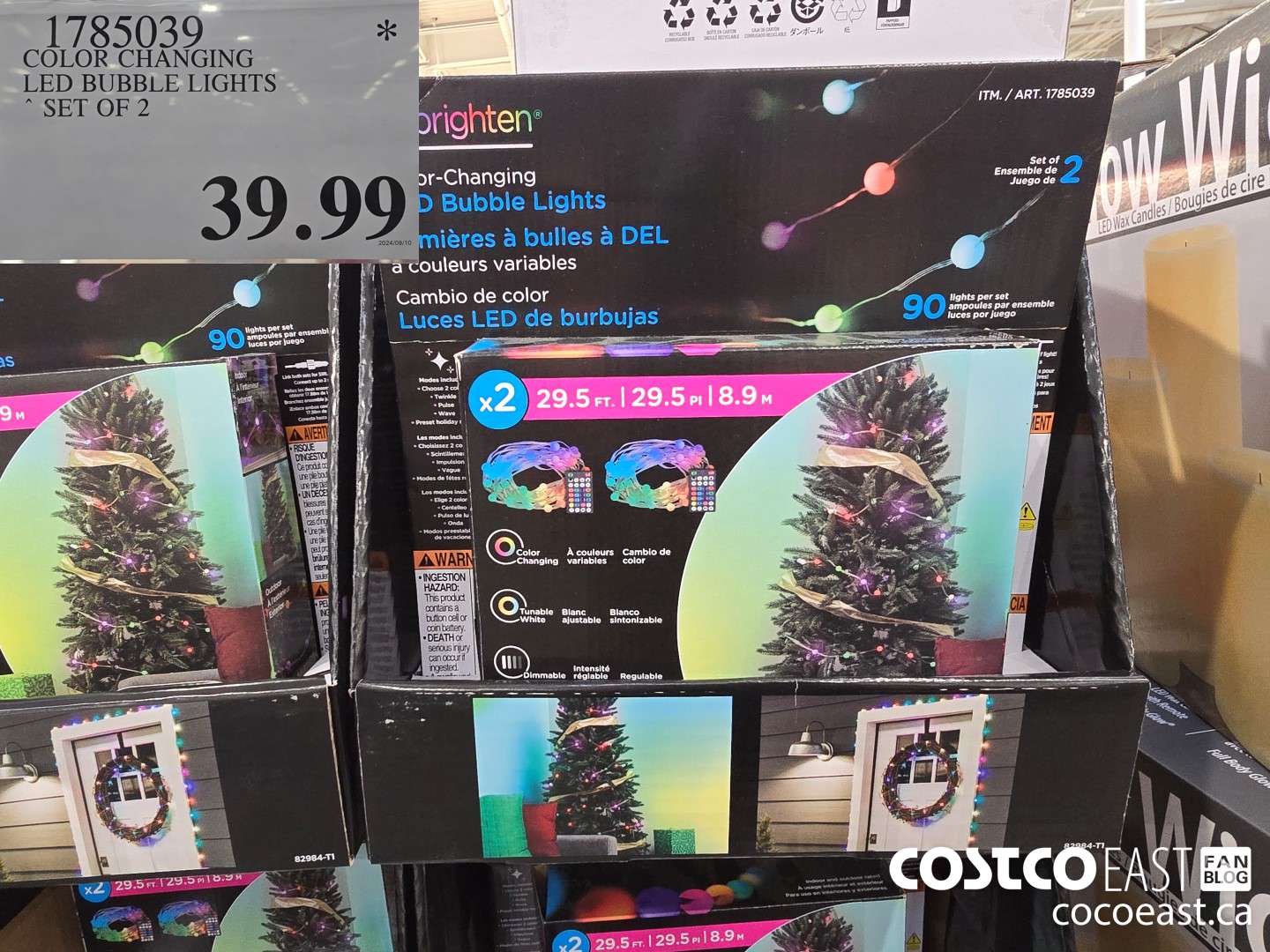 1785039 COLOR CHANGING LED BUBBLE LIGHTS SET OF 2 $39.99