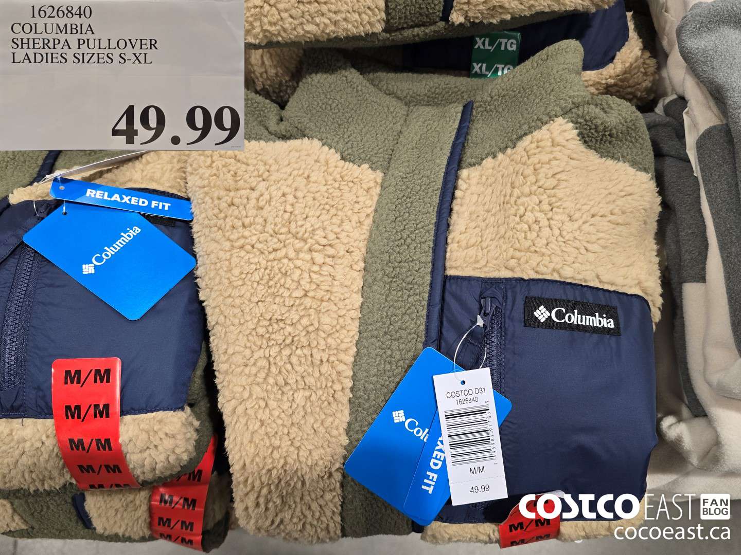 1626840 COLUMBIA SHERPA PULLOVER LADIES SIZES S-XL $49.99