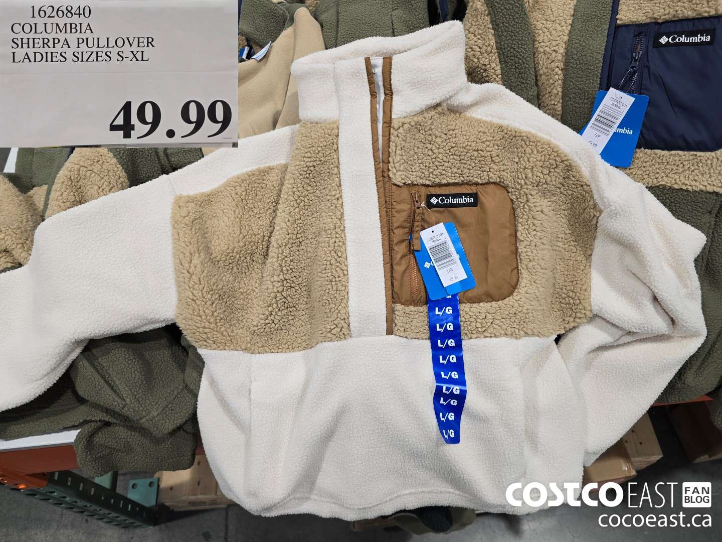1626840 COLUMBIA SHERPA PULLOVER LADIES SIZES S-XL $49.99