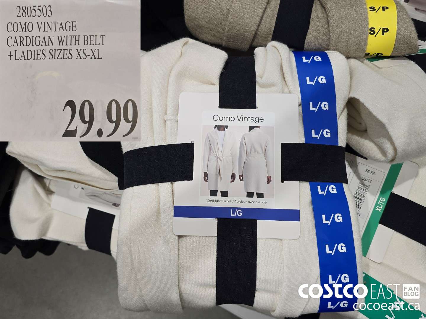 2805503 COMO VINTAGE CARDIGAN WITH BELT +LADIES SIZES XS-XL $29.99