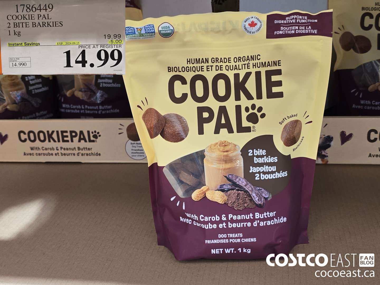 1786449 COOKIE PAL 2 BITE BARKIES 1 kg ($5.00 INSTANT SAVINGS EXPIRES ON 2024-09-15) $14.99