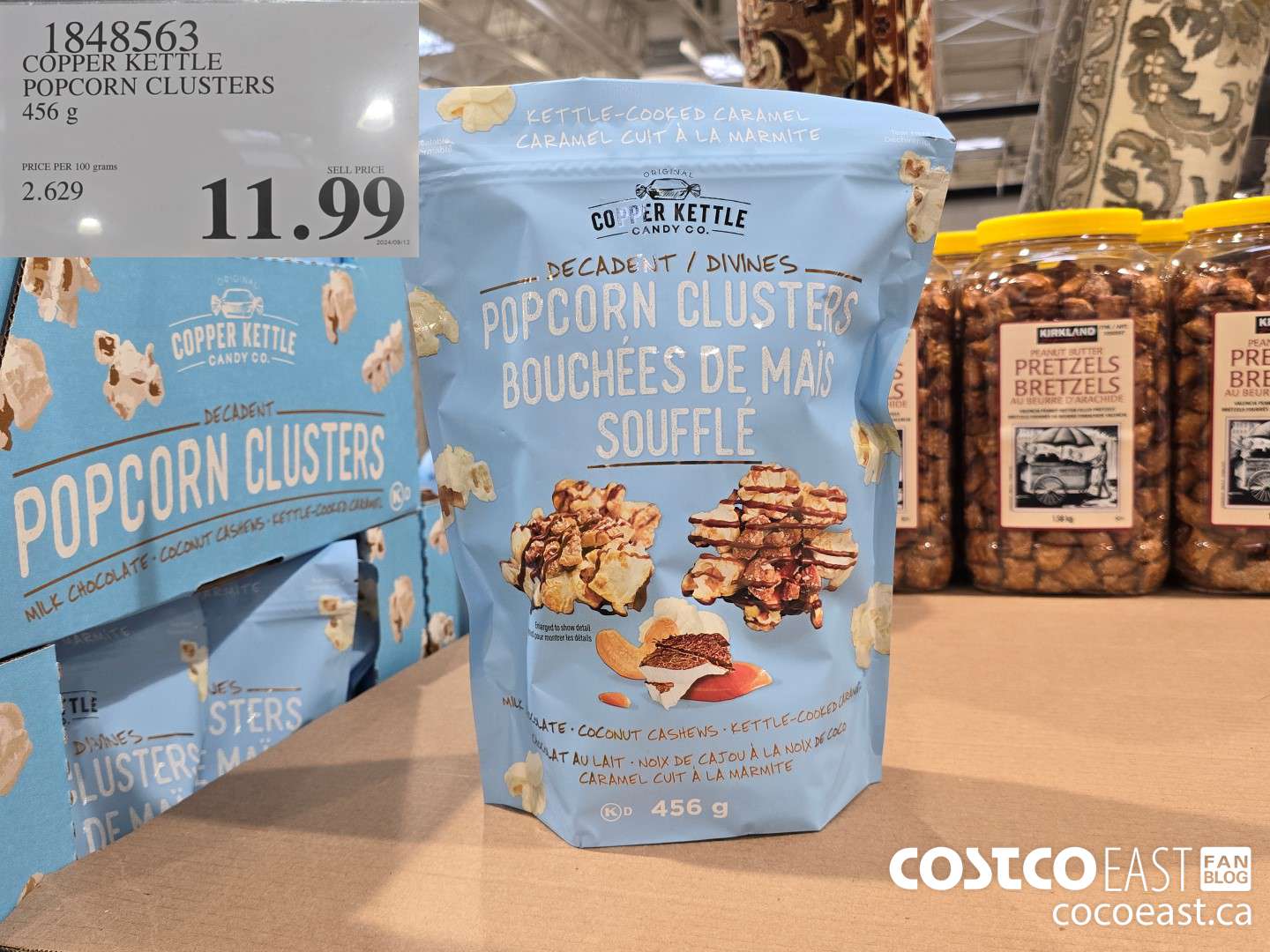 1848563 COPPER KETTLE POPCORN CLUSTERS 456 g $11.99