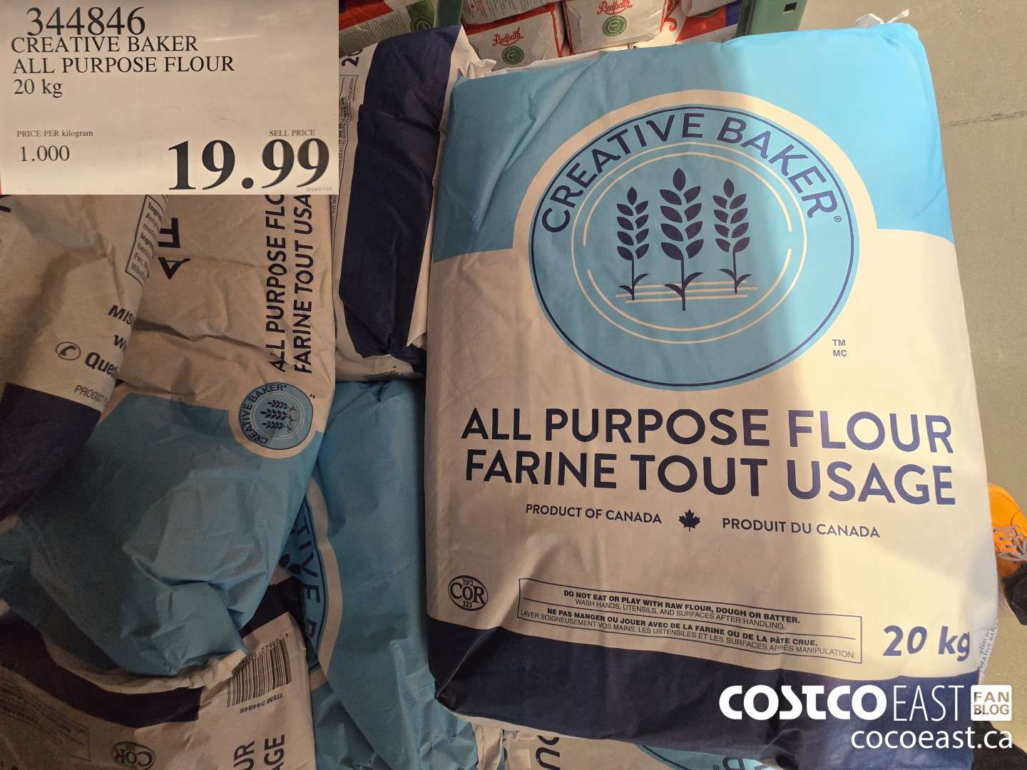 344846 CREATIVE BAKER ALL PURPOSE FLOUR 20 KG $19.99