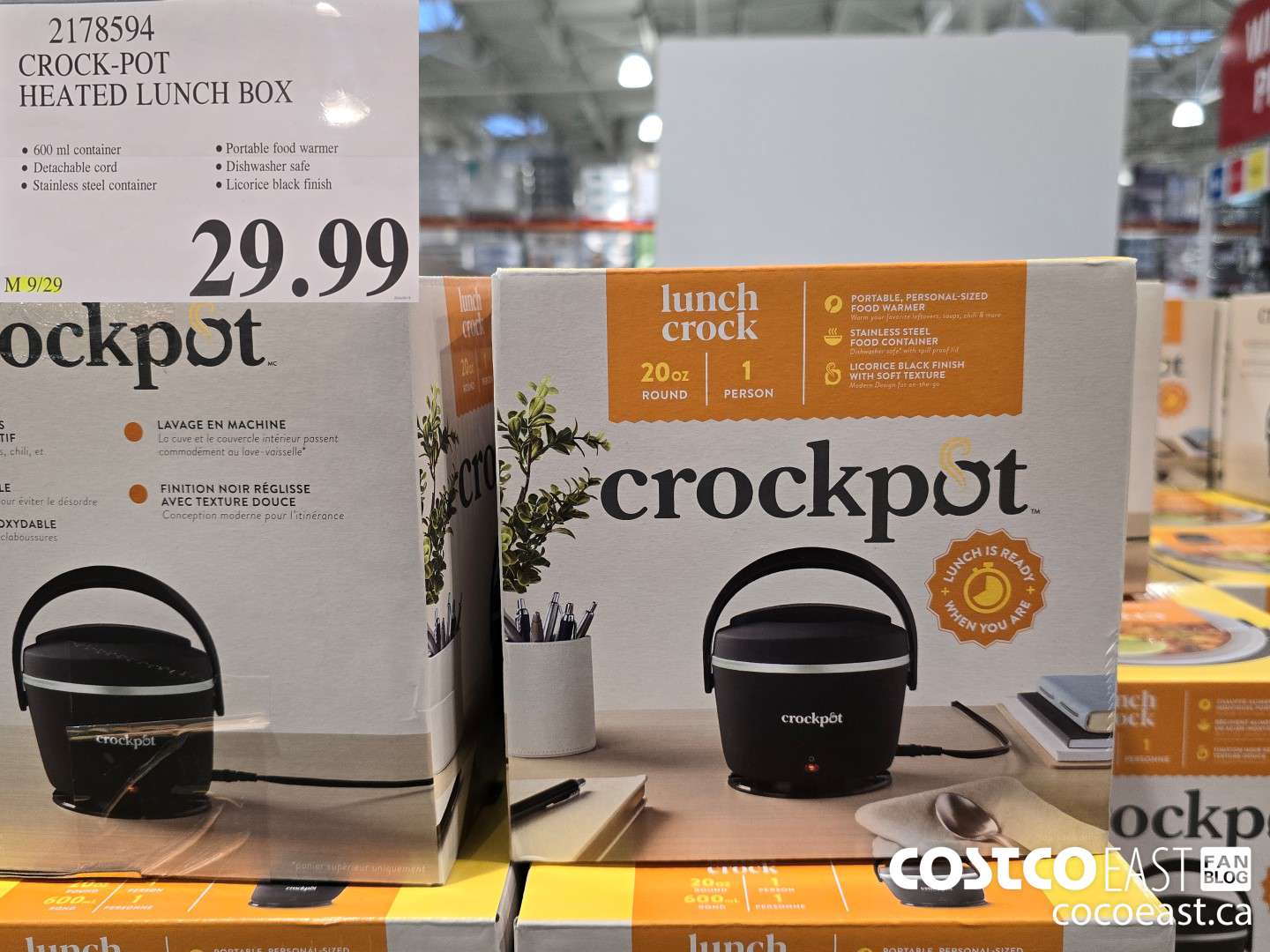 2178594 CROCK-POT HEATED LUNCH BOX $29.99