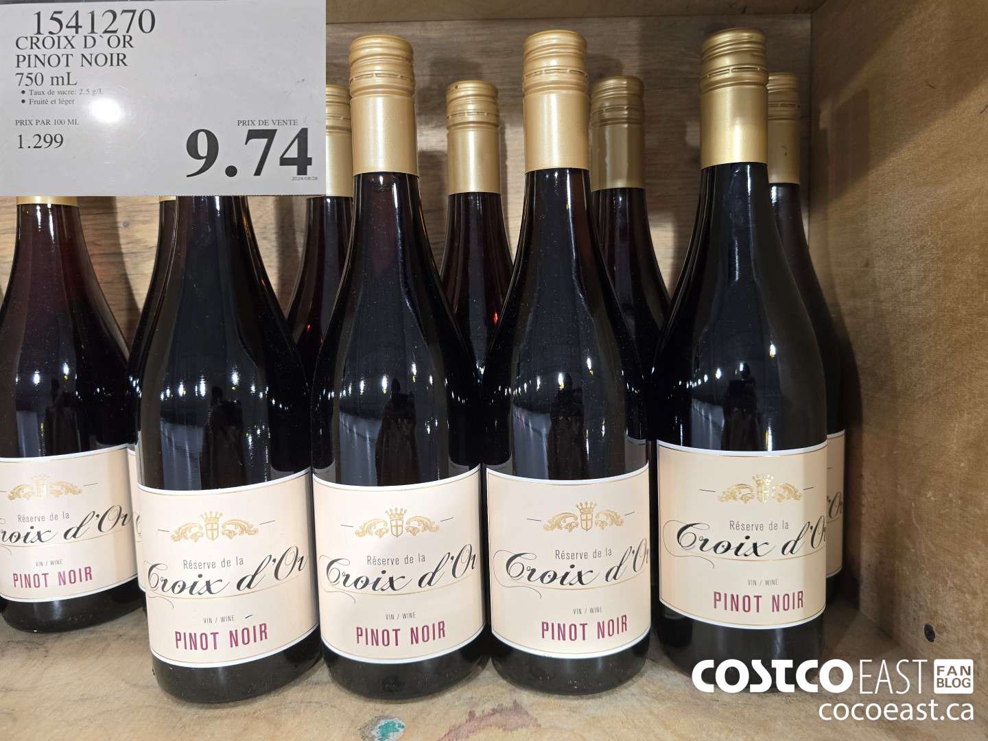 1541270 CROIX D'OR PINOT NOIR 750 ML $9.74