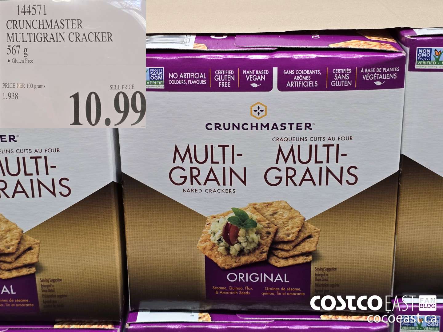 144571 CRUNCHMASTER MULTIGRAIN CRACKER 567 G $10.99