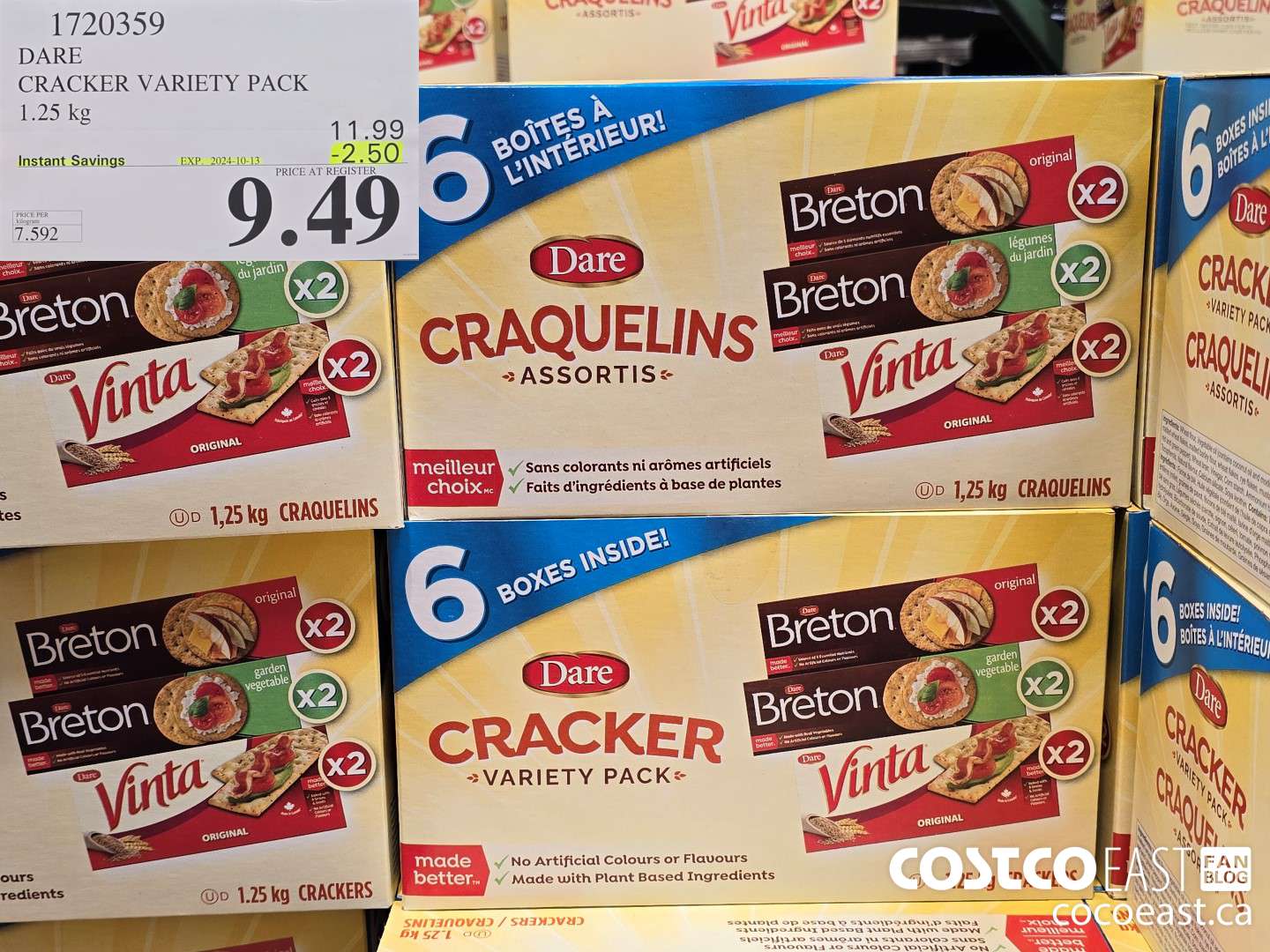 1720359 DARE CRACKER VARIETY PACK 1.25 kg ($2.50 INSTANT SAVINGS EXPIRES ON 2024-10-13) $9.49
