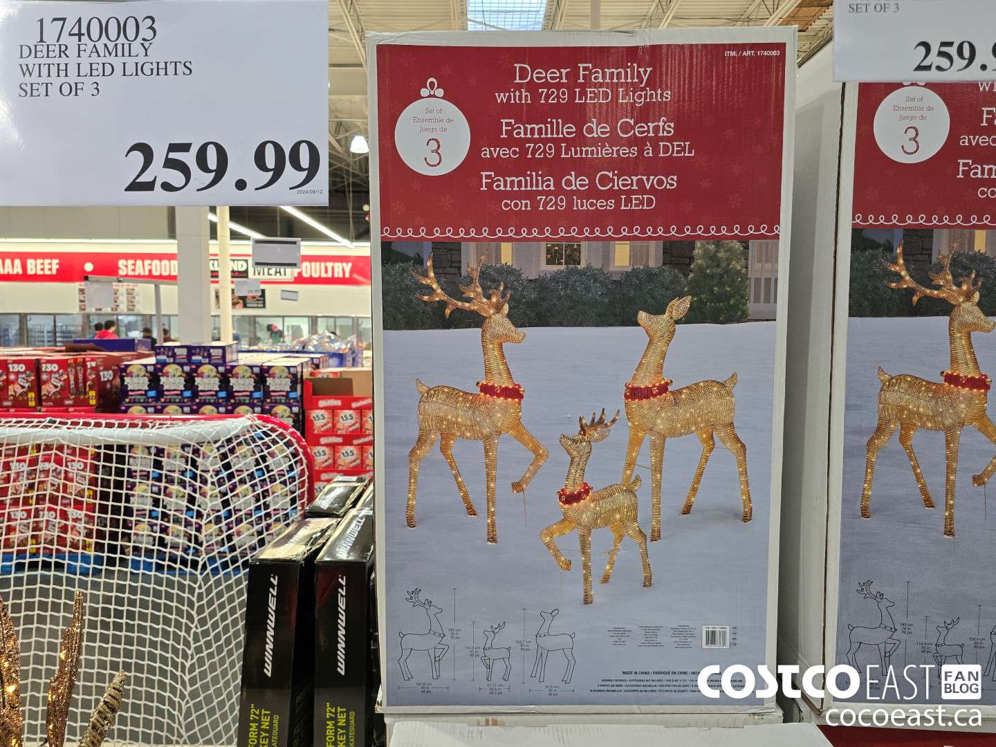 1740003 DEER FAMILY WITH LED LIGHTS SET OF 3 $259.99