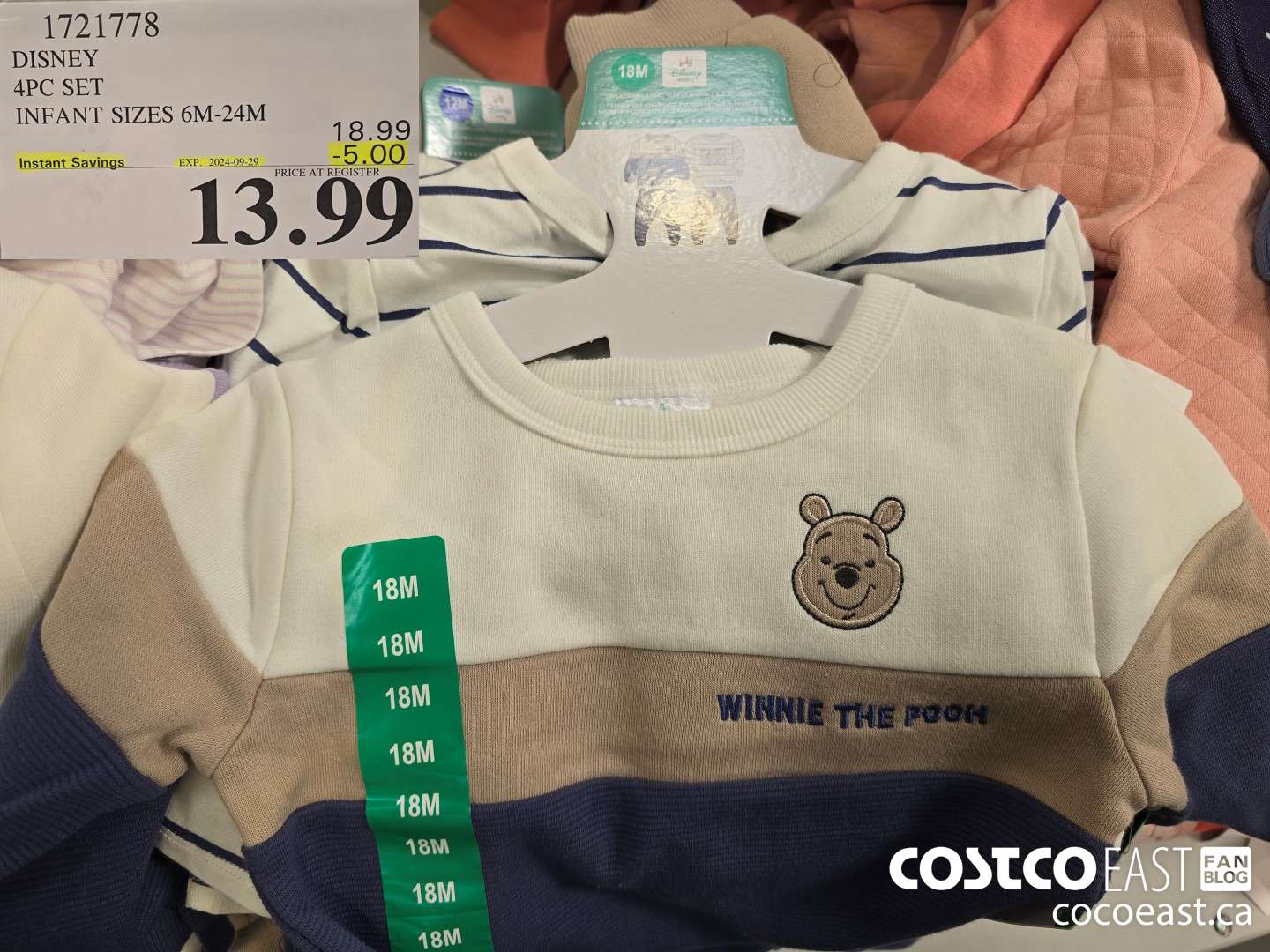 1721778 DISNEY 4PC SET INFANT SIZES 3M-24M ($5.00 INSTANT SAVINGS EXPIRES ON 2024-09-29) $13.99