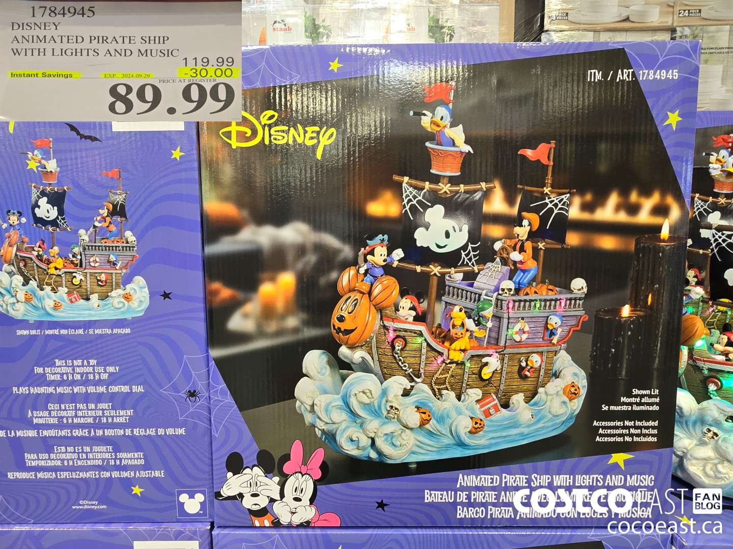 1784945 DISNEY ANIMATED PIRATE SHIP WITH LIGHTS AND MUSIC ($30.00 INSTANT SAVINGS EXPIRES ON 2024-09-29) $89.99