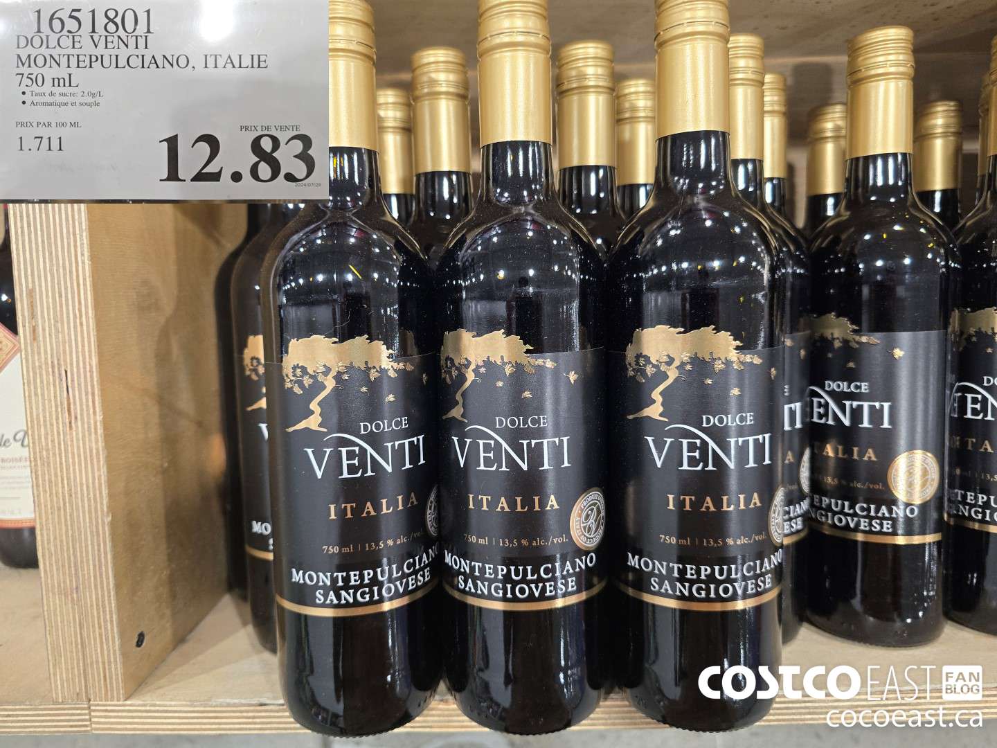 1651801 DOLCE VENTI MONTEPLUCIANO, ITALIE 750 ML $12.83