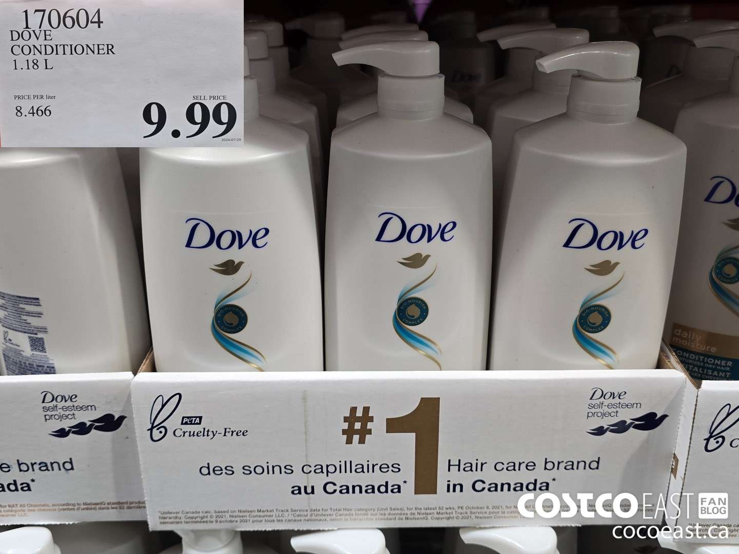 170604 DOVE CONDITIONER 1.18L $9.99