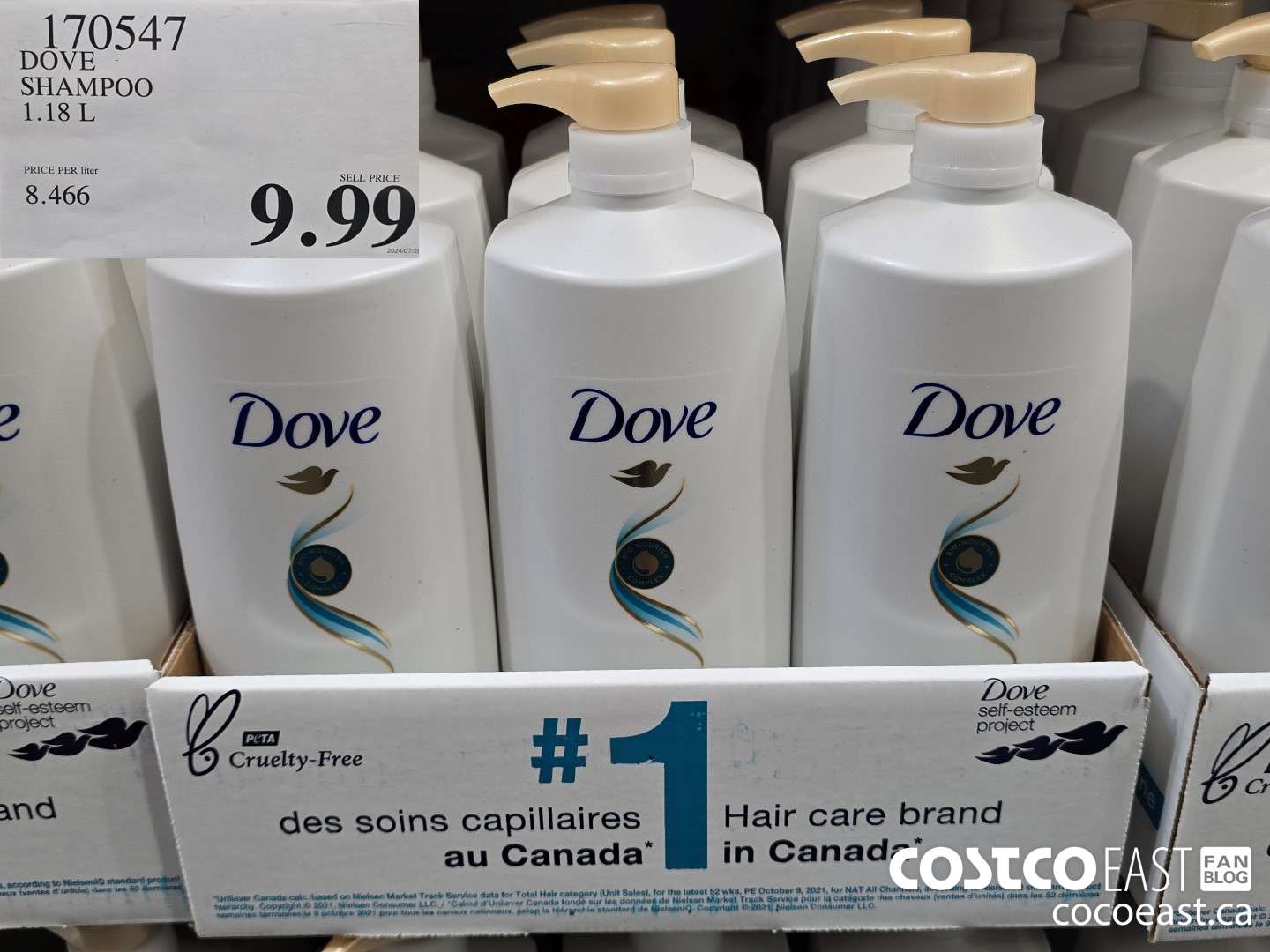 170547 DOVE SHAMPOO 1.18 L $9.99