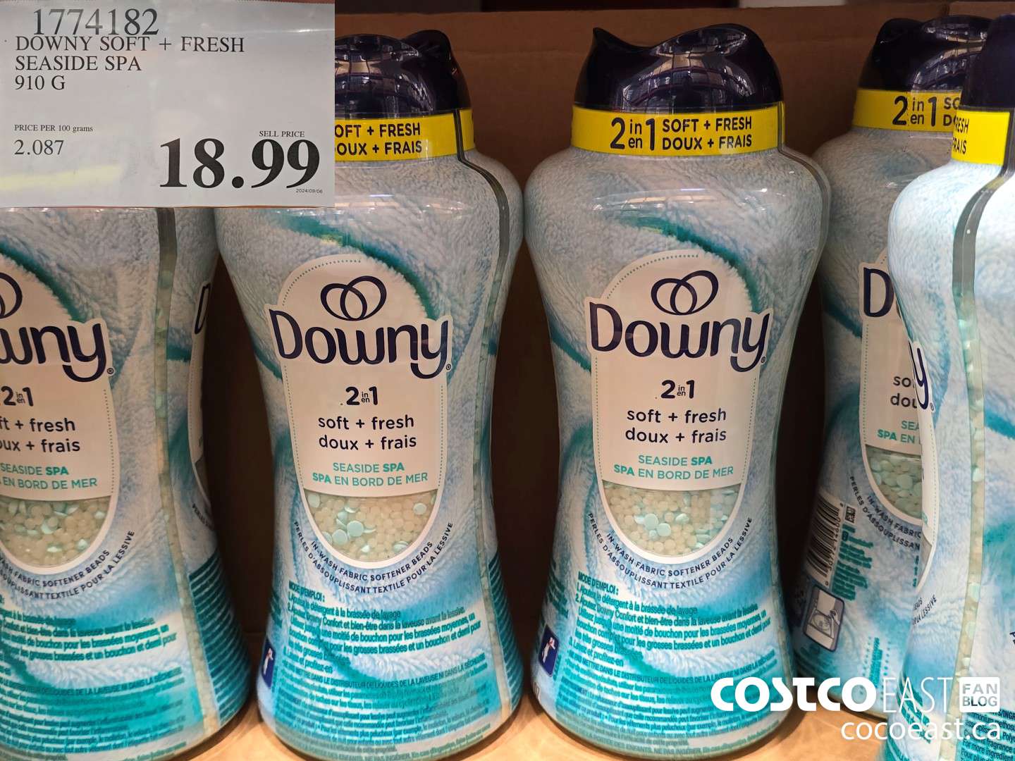 1774182 DOWNY SOFT + FRESH SEASIDE SPA 910 G $18.99