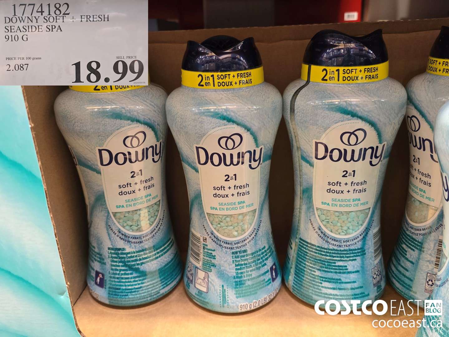 1774182 DOWNY SOFT + FRESH SEASIDE SPA 910 G $18.99