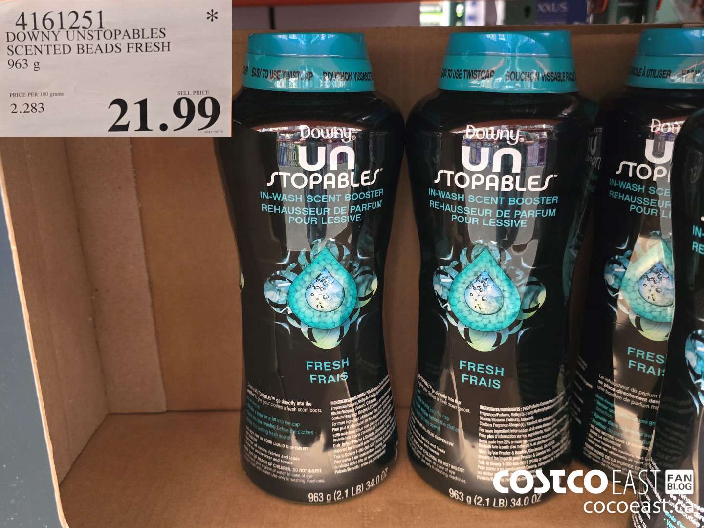 4161251 DOWNY UNSTOPABLES SCENTED BEADS FRESH 963 g $21.99