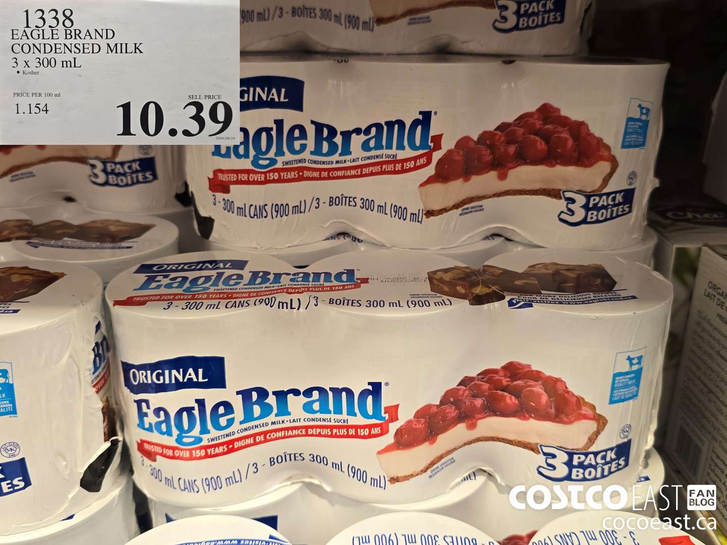 1338 EAGLE BRAND CONDENSED MILK 3 X 300 mL $10.39