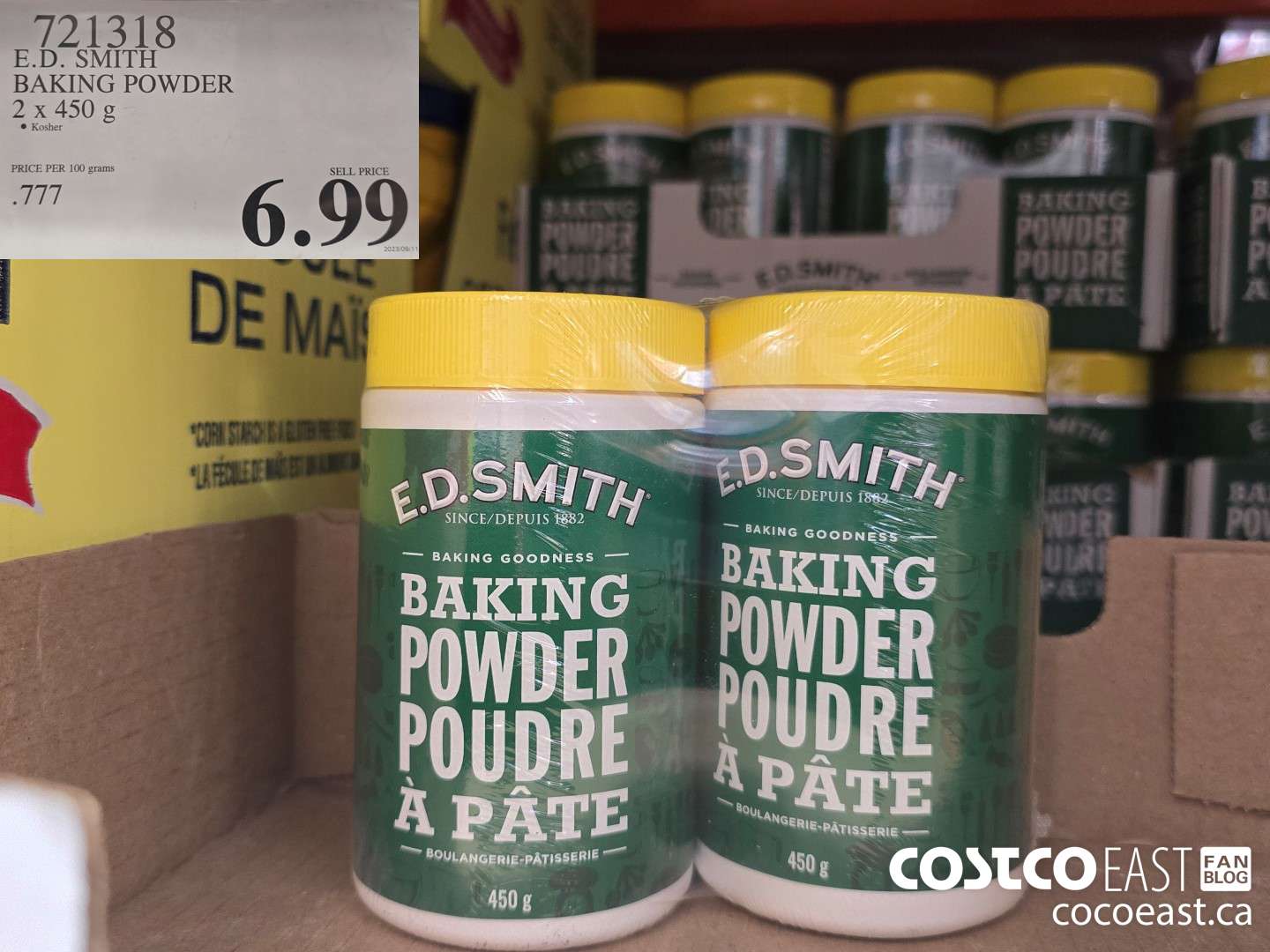 721318 E.D. SMITH BAKING POWDER 2 x 450 g $6.99