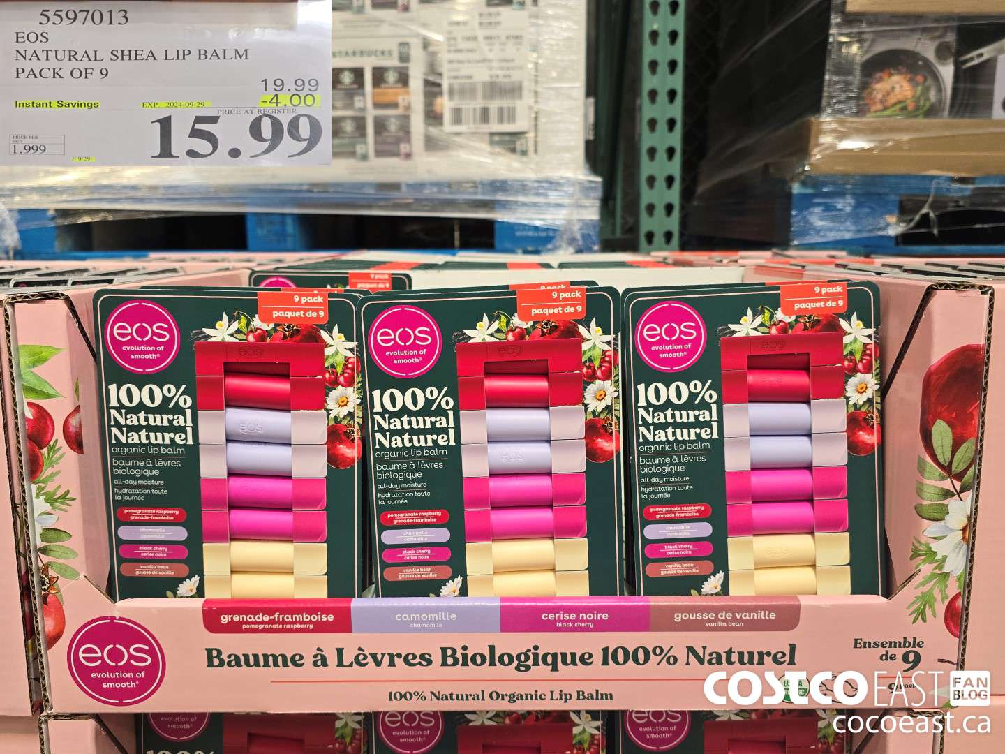 5597013 EOS NATURAL SHEA LIP BALM PACK OF 9 ($4.00 INSTANT SAVINGS EXPIRES ON 2024-09-29) $15.99