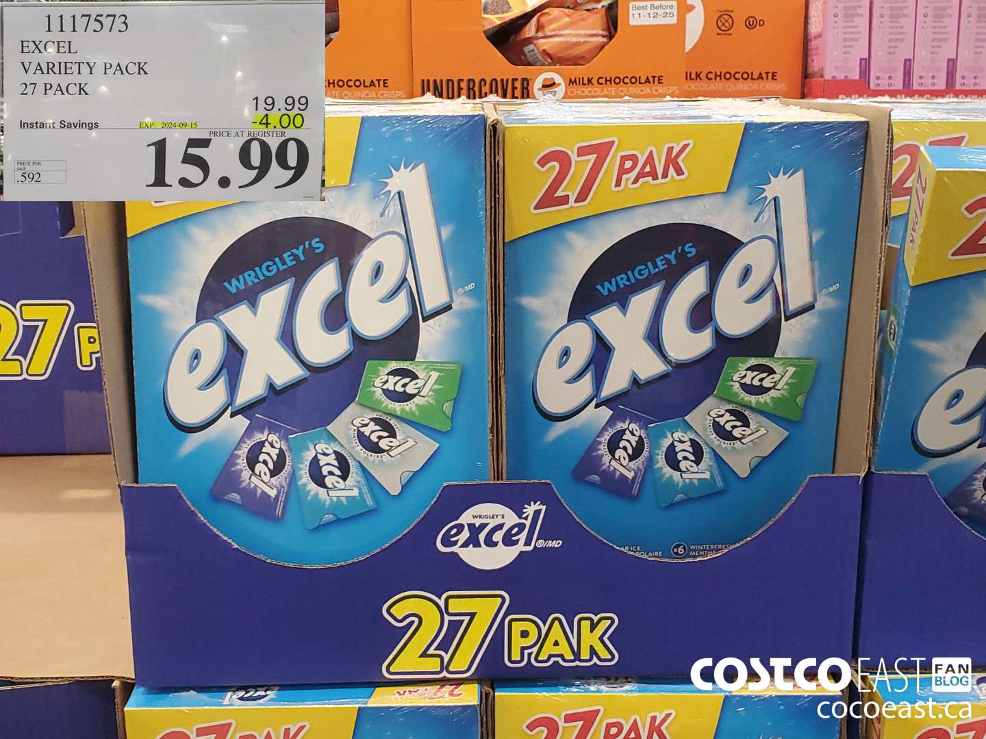 1117573 EXCEL VARIETY PACK 27 PACK  ($4.00 INSTANT SAVINGS EXPIRES ON 2024-09-15) $15.99