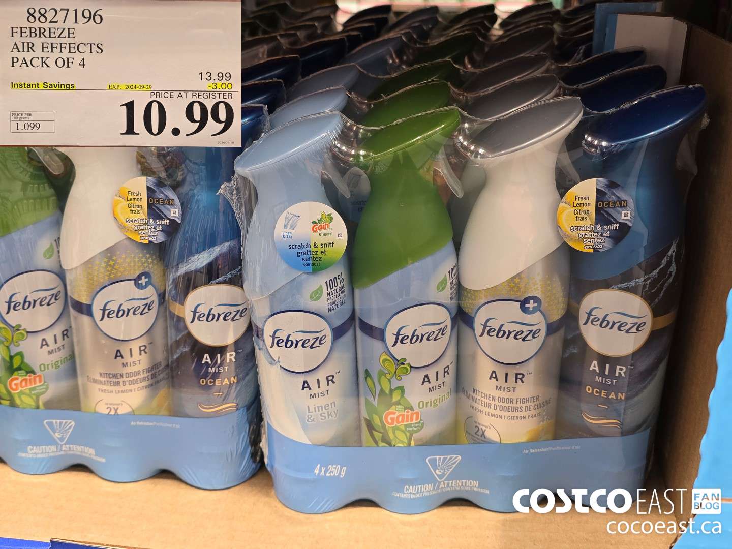 8827196 FEBREZE AIR EFFECTS PACK OF 4 ($3.00 INSTANT SAVINGS EXPIRES ON 2024-09-29) $10.99