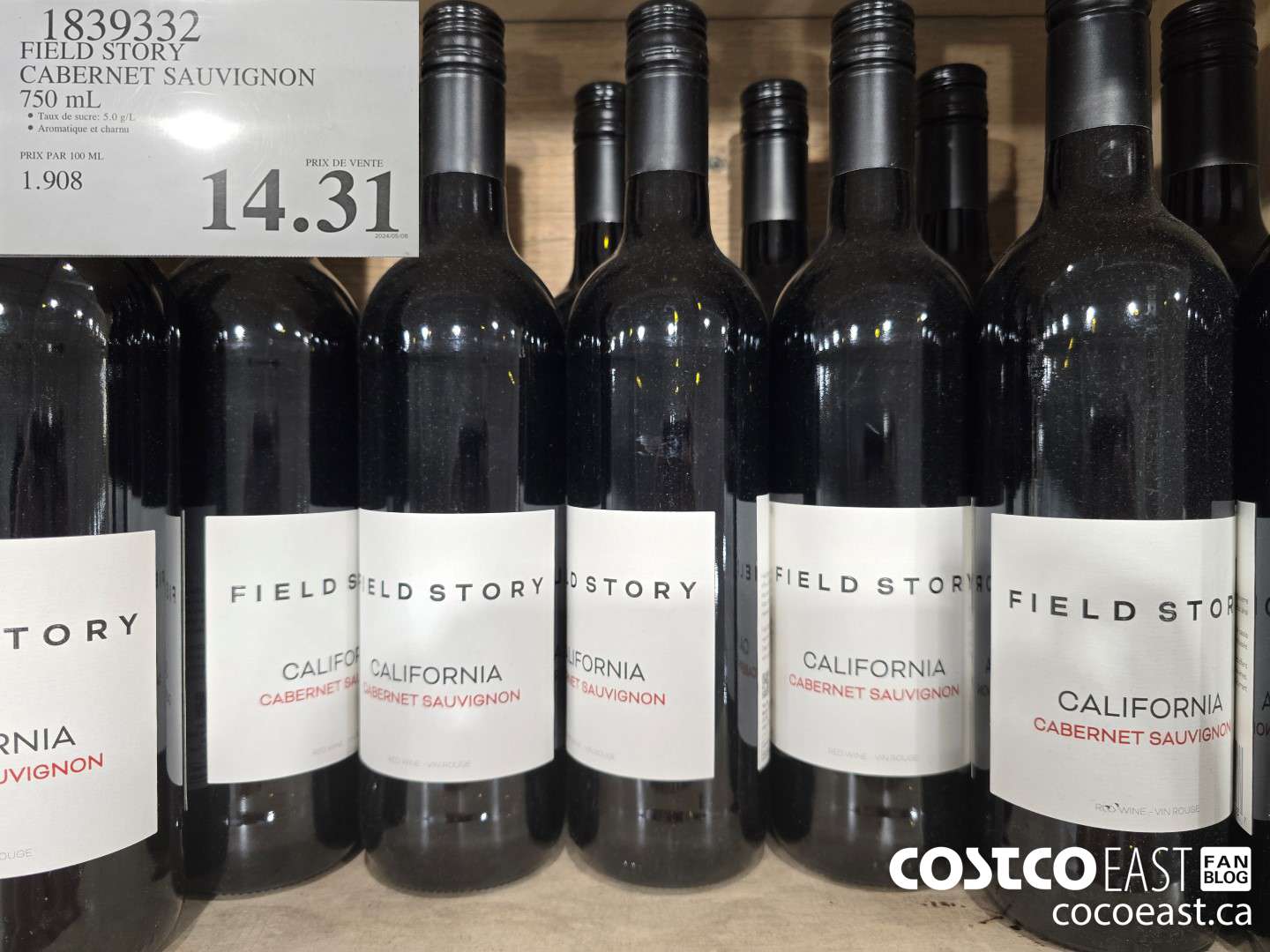 1839332 FIELD STORY CABERNET SAUVIGNON 750 ML $14.31