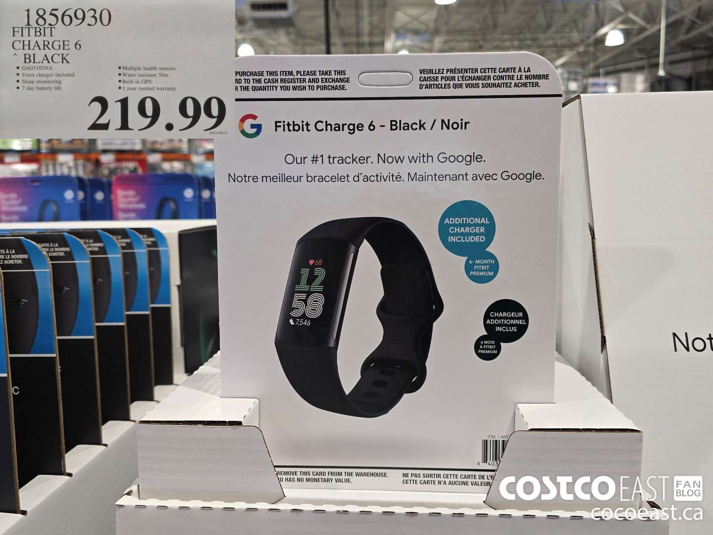 1856930 FITBIT CHARGE 6 7 BLACK $219.99