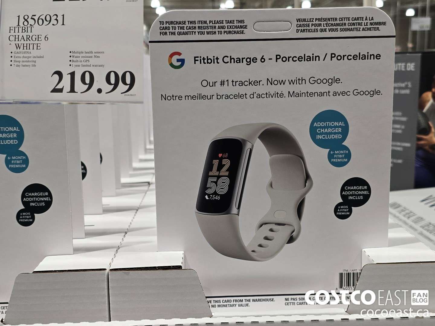 1856931 FITBIT CHARGE 6 WHITE $219.99