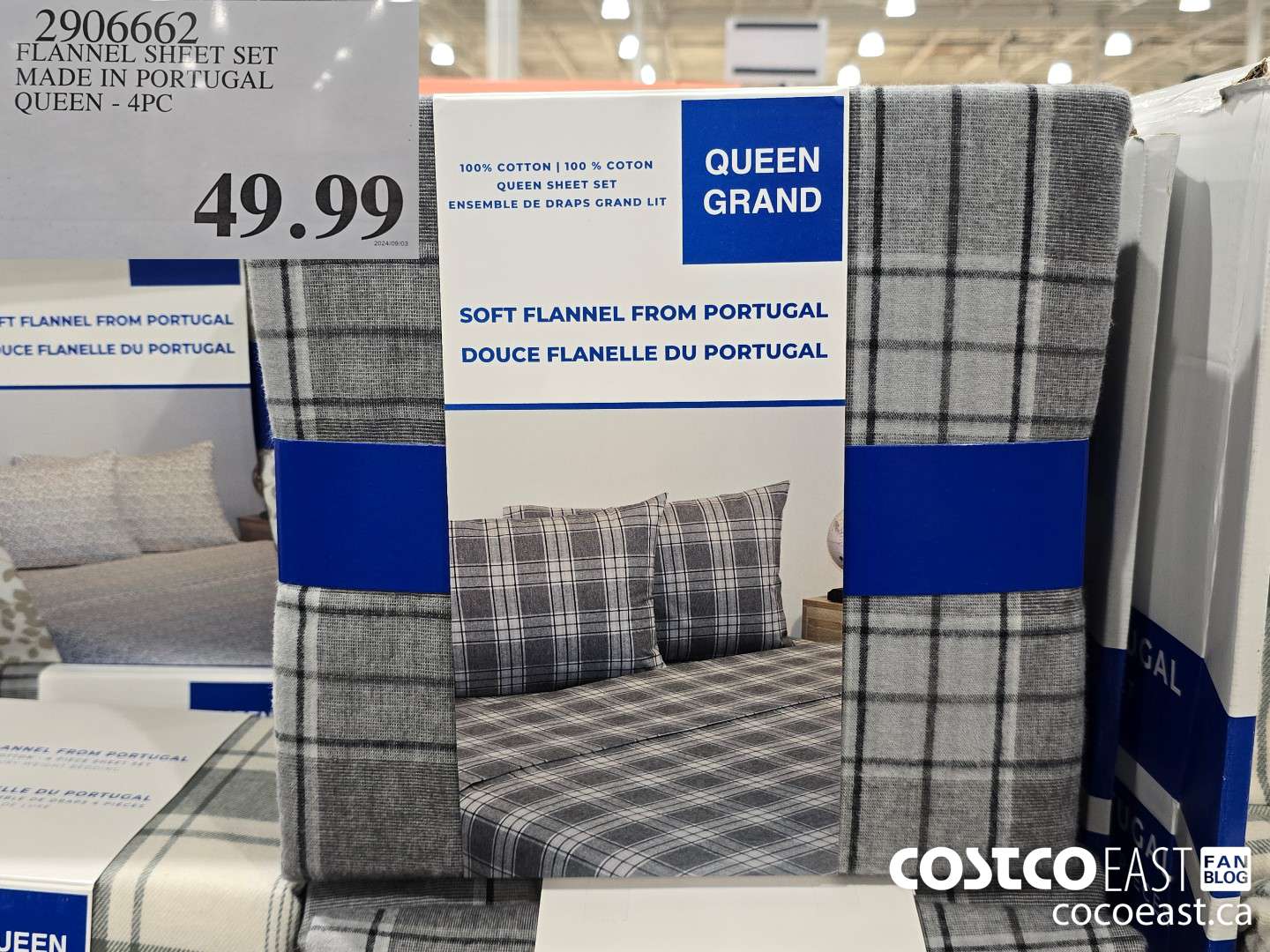2906662 FLANNEL SHEET SET MADE IN PORTUGAL QUEEN - 4PC $49.99
