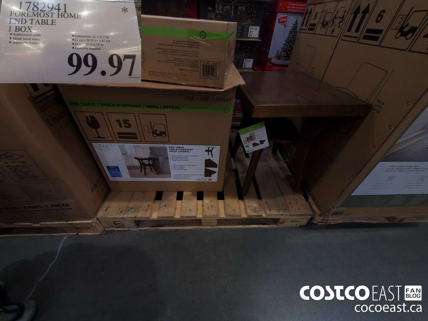 1782941 FOREMOST HOME END TABLE $99.97