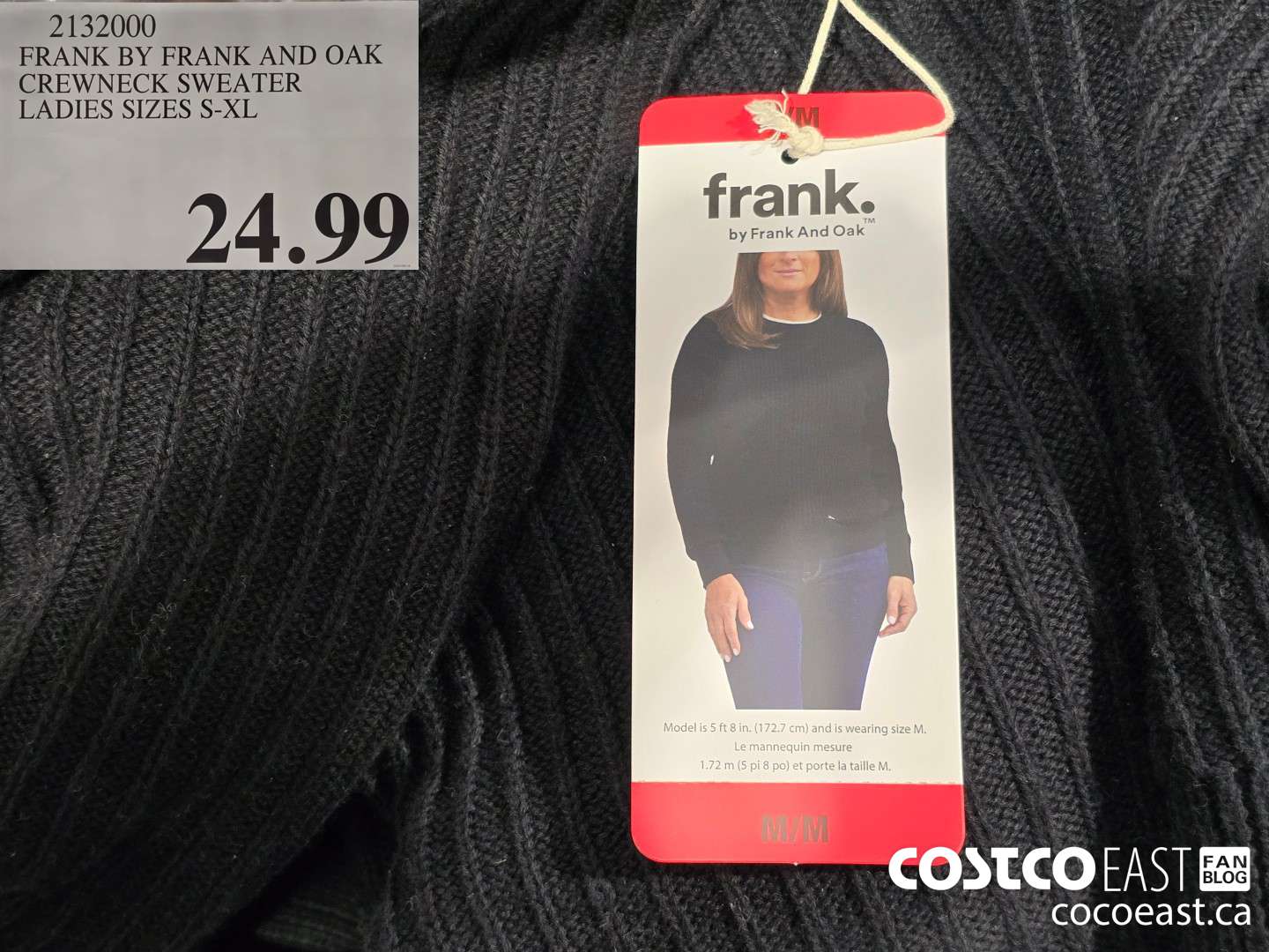 2132000 FRANK BY FRANK AND OAK CREWNECK SWEATER LADIES SIZES S-XL $24.99