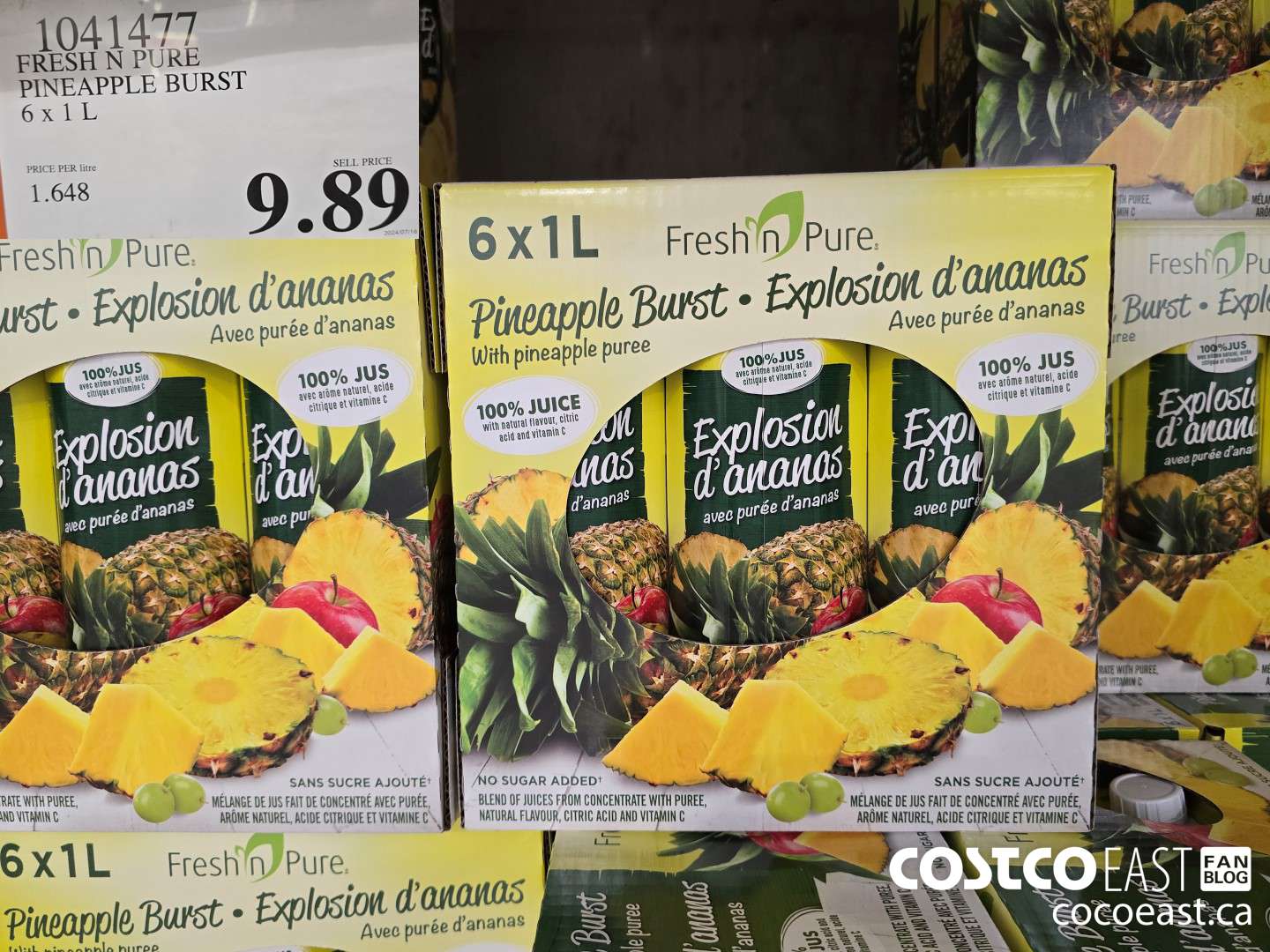 1041477 FRESH N PURE PINEAPPLE BURST 6 X 1L $9.89