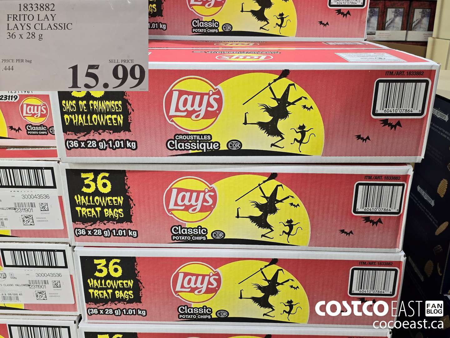 1833882 FRITO LAY LAYS CLASSIC 36 X 28 G $15.99