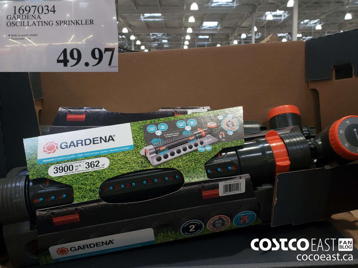 1697034 GARDENA OSCILLATING SPRINKLER $49.97