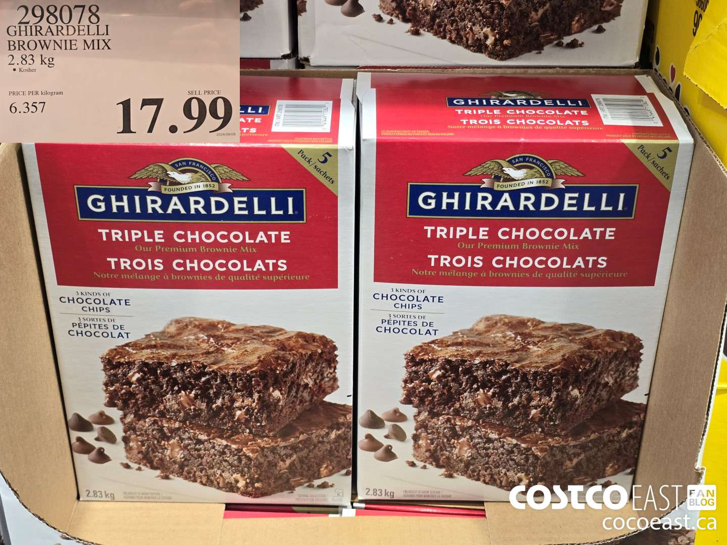 298078 GHIRARDELLI BROWNIE MIX 2.83 KG $17.99