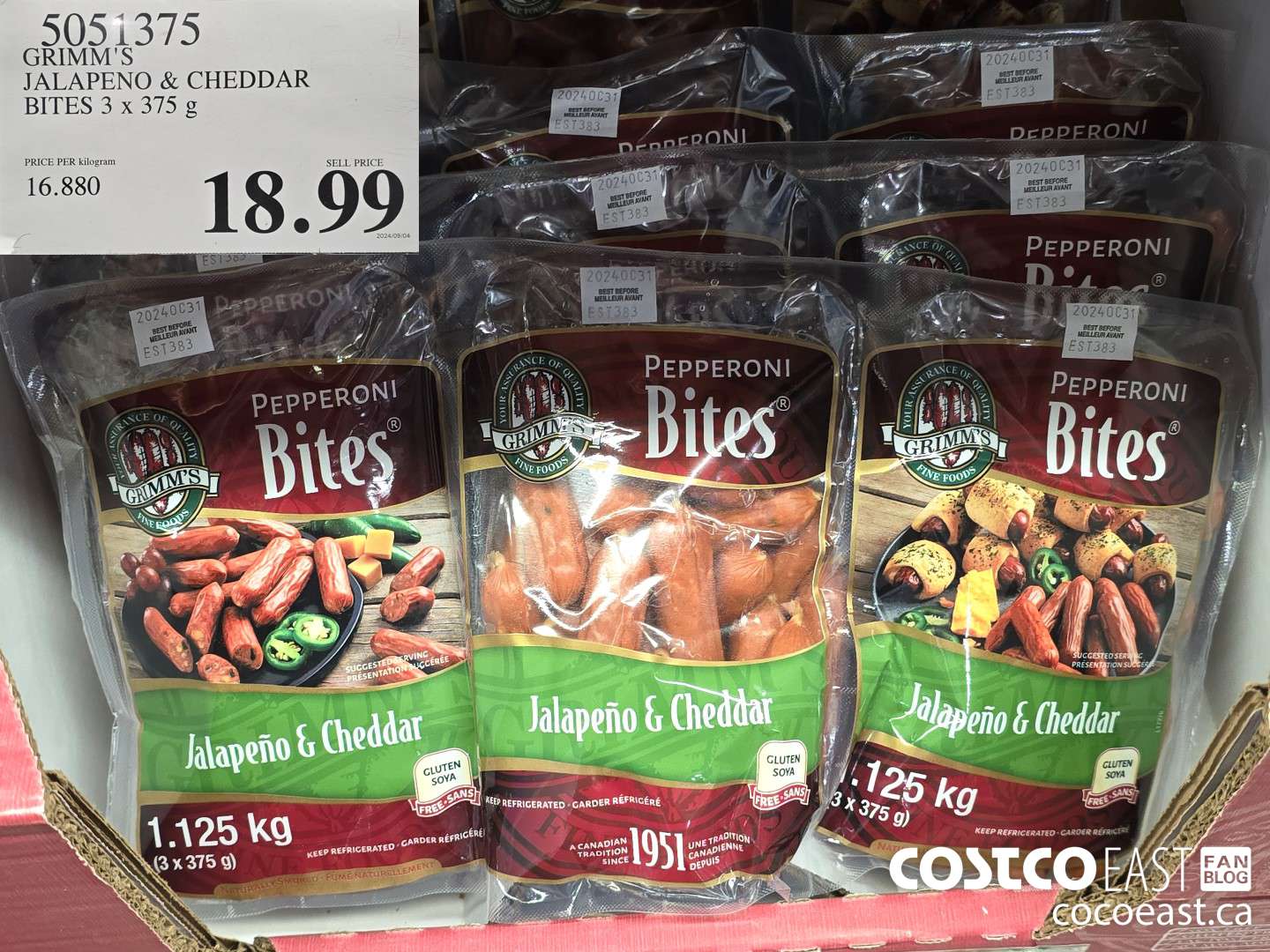 5051375 GRIMM JALAPENO & CHEDDAR BITES 3 x 375 g $18.99