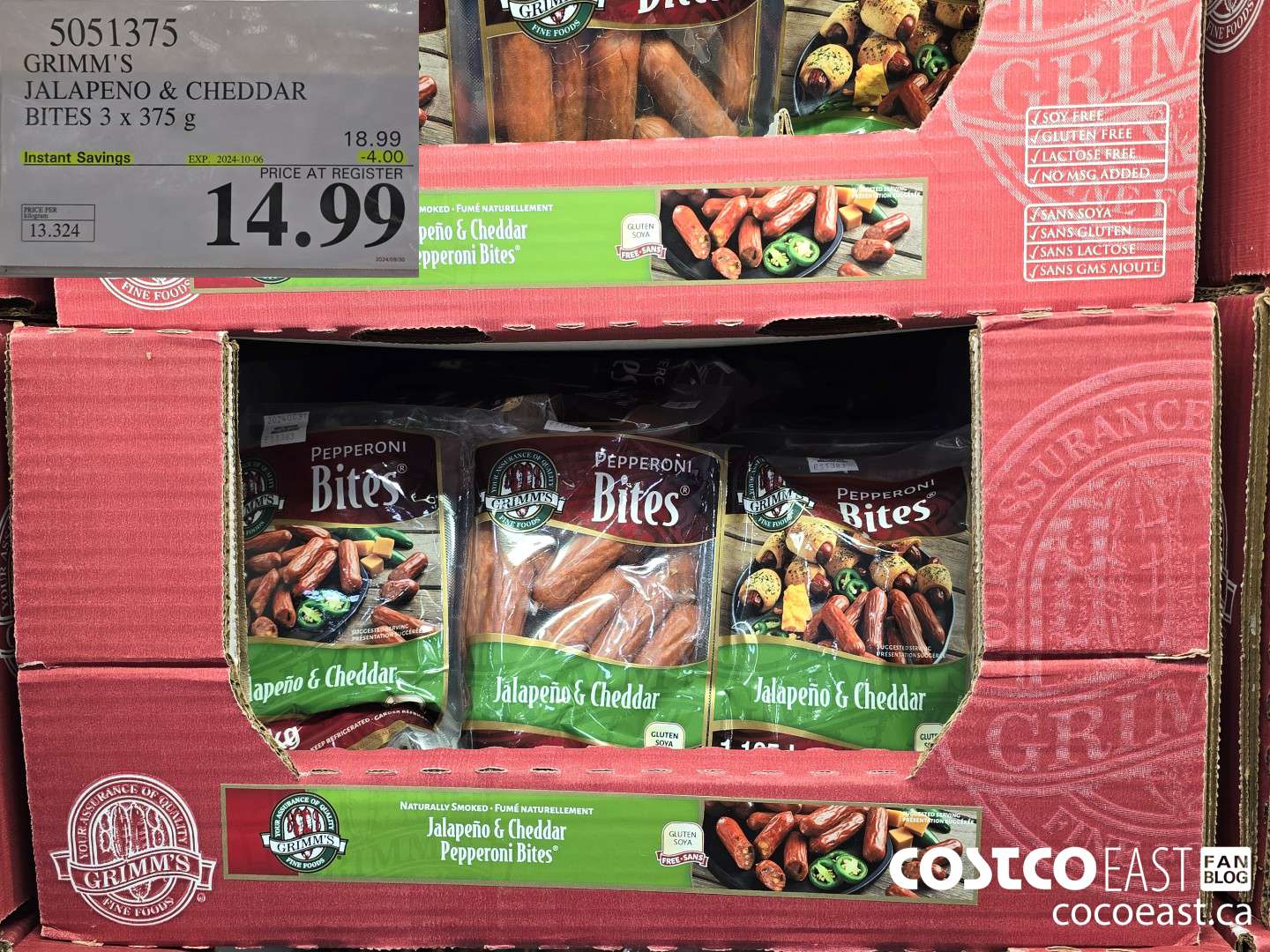 5051375 GRIMM JALAPENO & CHEDDAR BITES 3 x 375 g ($4.00 INSTANT SAVINGS EXPIRES ON 2024-10-06) $14.99