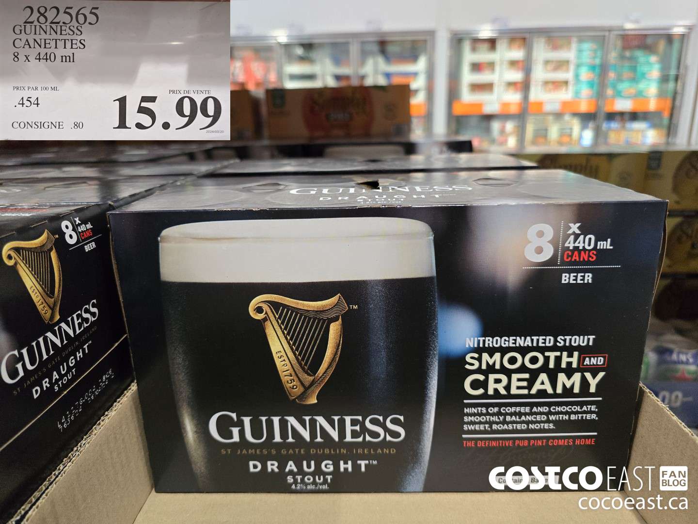 282565 GUINESS CANETTES 8 X 440 ML $15.99