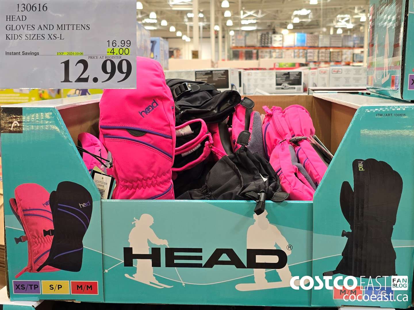 130616 HEAD GLOVES AND MITTENS KIDS SIZES XS - L ($4.00 INSTANT SAVINGS EXPIRES ON 2024-10-06) $12.99