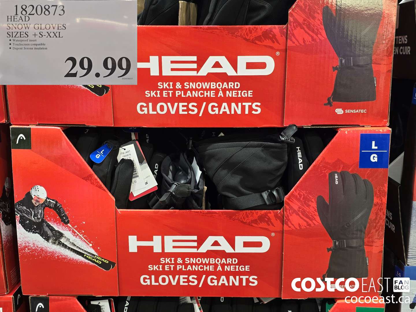 1820873 HEAD SNOW GLOVES SIZES + S-XXL $29.99
