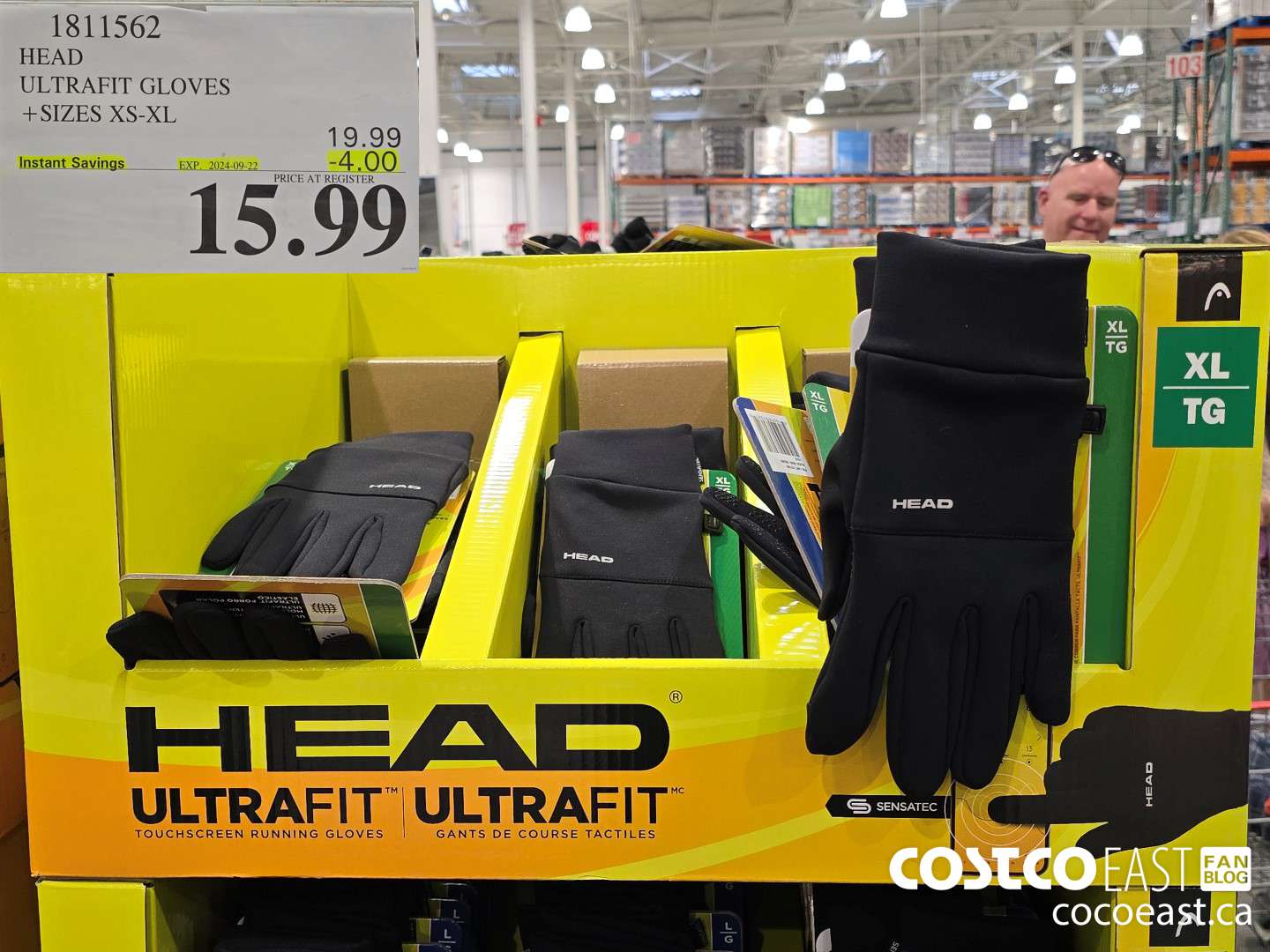 1811562 HEAD ULTRAFIT GLOVES +SIZES XS-XL ($4.00 INSTANT SAVINGS EXPIRES ON 2024-09-22) $15.99